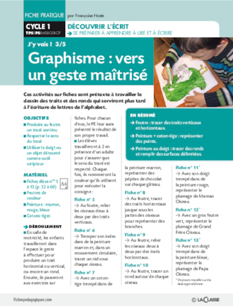 J'y vais ! graphisme : vers un geste maîtrisé