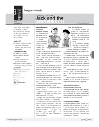Jack and the beanstalk (1) / L'anglais par le jeu