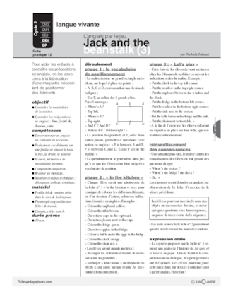 Jack and the beanstalk (3) / L'anglais par le jeu