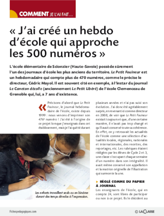 J'ai créé un hebdo d'école qui approche les 500 numéros