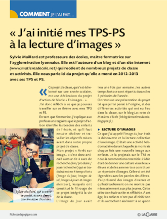 J'ai initié mes TPS-PS à la lecture d'images