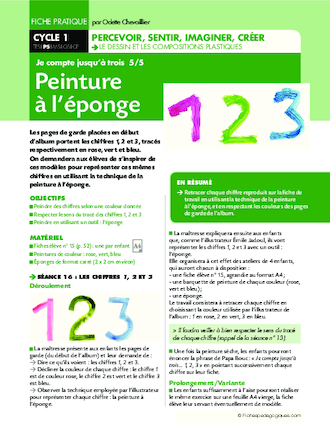 Je compte jusqu'à trois. Peinture à l'éponge 5/5