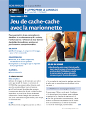 Jeu de cache-cache avec la marionnette