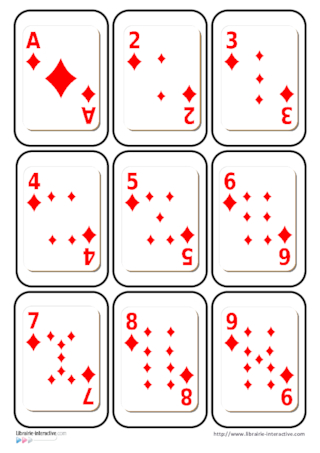 jeu de cartes des chiffres