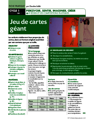 Jeu de cartes géant