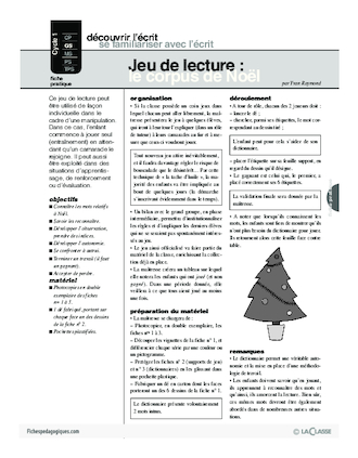 Jeu de lecture: le corpus de Noël