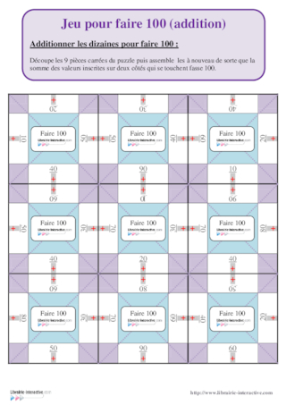 Jeu pour décomposer 0,1 -1-10-100-1000