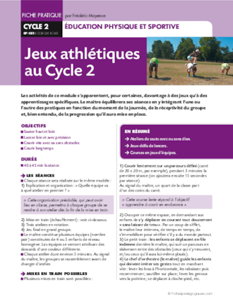 Jeux athlétiques au cycle 2