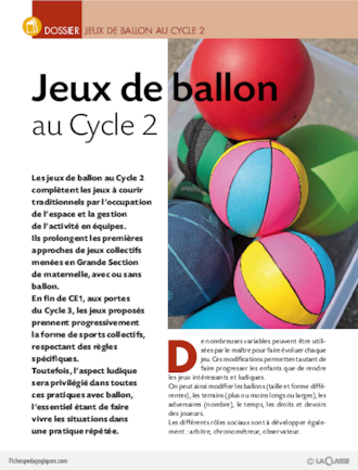 Jeux de ballon au Cycle 2 (dossier)