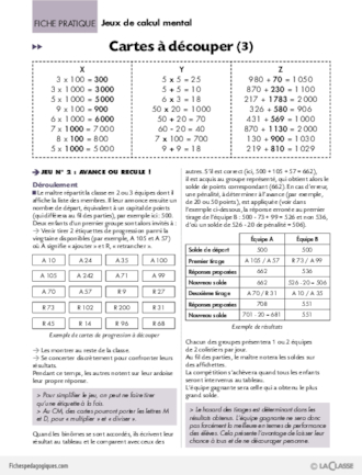 Jeux de calcul mental