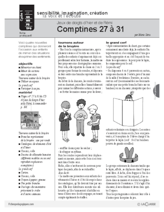 Jeux de doigts d'hier et de Rémi : Comptines 27 à 31