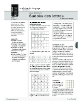 Jeux de lecture (1) / Sudoku des lettres