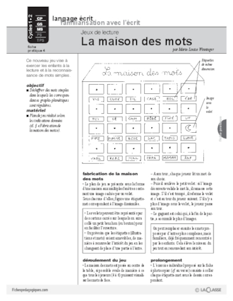 Jeux de lecture (4) / La maison des mots