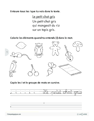 Jeux de lecture (7) / Activités autour de comptines