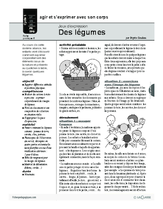 Jeux d'expression (6) / Des légumes