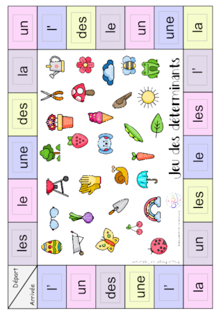 Jeux de grammaire sur les déterminants CP CE1 – Thème Printemps