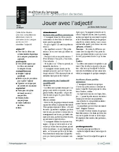 Jouer avec l'adjectif