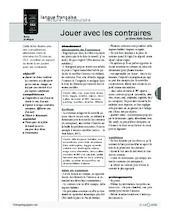 Jouer avec les contraires