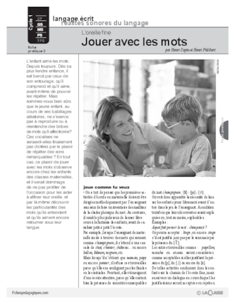 Jouer avec les mots