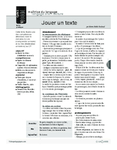 Jouer un texte