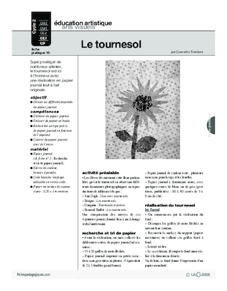 Journal (10) / Le tournesol