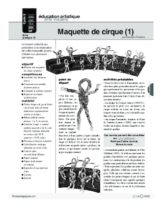 Journal (15) / Maquette de cirque (1)