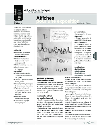 Journal (18) / Affiches pour une exposition