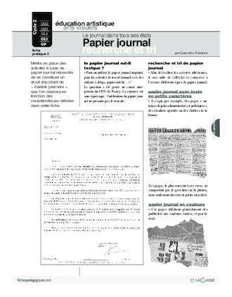 Journal (2) / Papier journal, recherche et tri