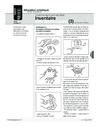 Journal (5) / Inventaire des techniques (3)
