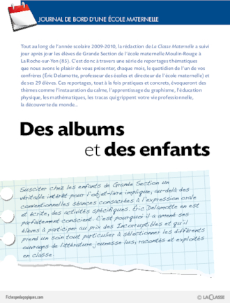 Journal de bord maternelle (8) / Des albums et des enfants