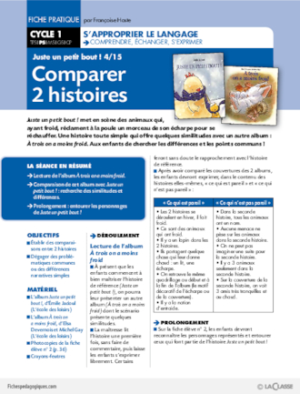 Juste un petit bout (4) / Comparer 2 histoires