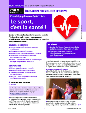 L'activité physique au Cycle 2