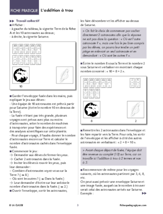 L'addition à trou