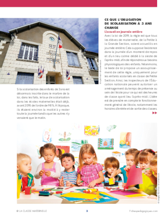 L'école à partir de 3 ans, c'est désormais obligatoire