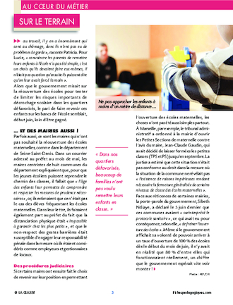 L’école de la reprise, comment c’était ? (Cycle1)
