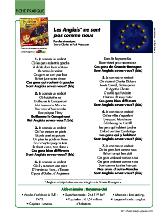L'Europe en chansons (3) / L'Angleterre