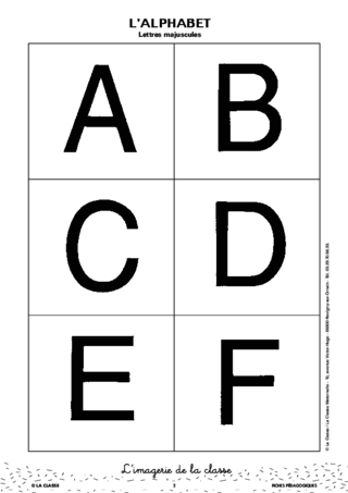 L'imagerie : l'alphabet et les chiffres
