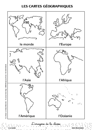 L'imagerie : les cartes géographiques