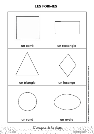 L'imagerie : les formes et les couleurs