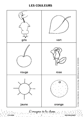 L'imagerie : les formes et les couleurs