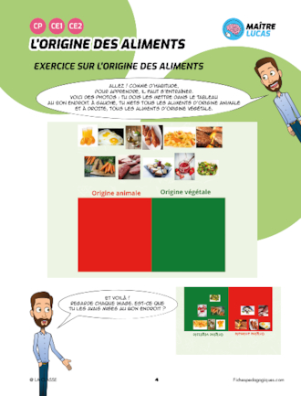 L'origine des aliments