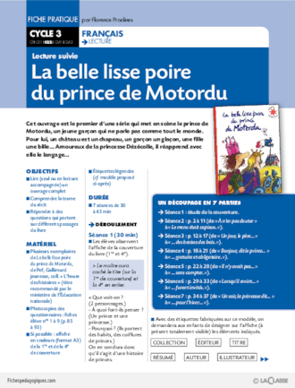 La belle lisse poire du prince de Motordu (Lecture suivie CE2)