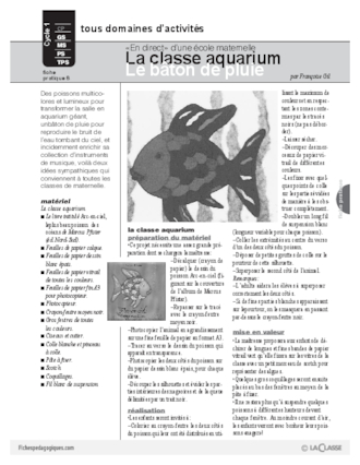 La classe aquarium/Le bâton de pluie