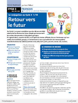 La conjugaison au Cycle 3 (1) / Retour vers le futur