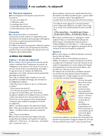 La conjugaison au Cycle 3 (2) / Le subjonctif