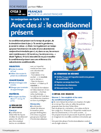 La conjugaison au Cycle 3 (3) / Le conditionnel présent