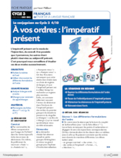 La conjugaison au Cycle 3 (4) / L'impératif présent