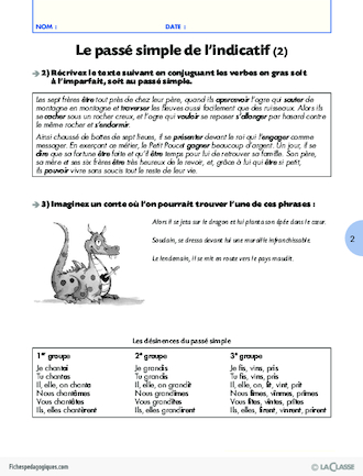 La conjugaison au Cycle 3 (6) / Le passé (pas si) simple de l'indicatif