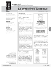 La conscience phonologique (2) / Conscience syllabique en MS