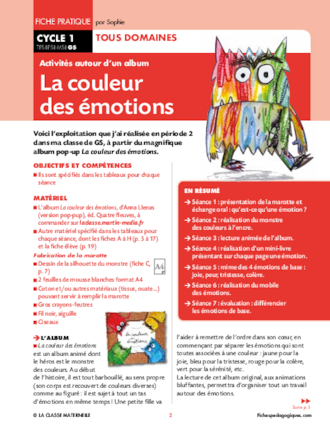 La couleur des émotions - FichesPédagogiques.com